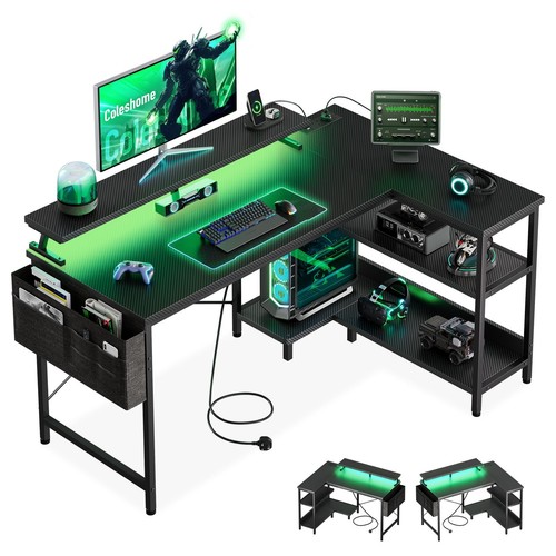 Shaped gaming desk with - l,