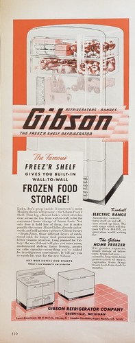 1945 gibson freezer shelf - gibson,